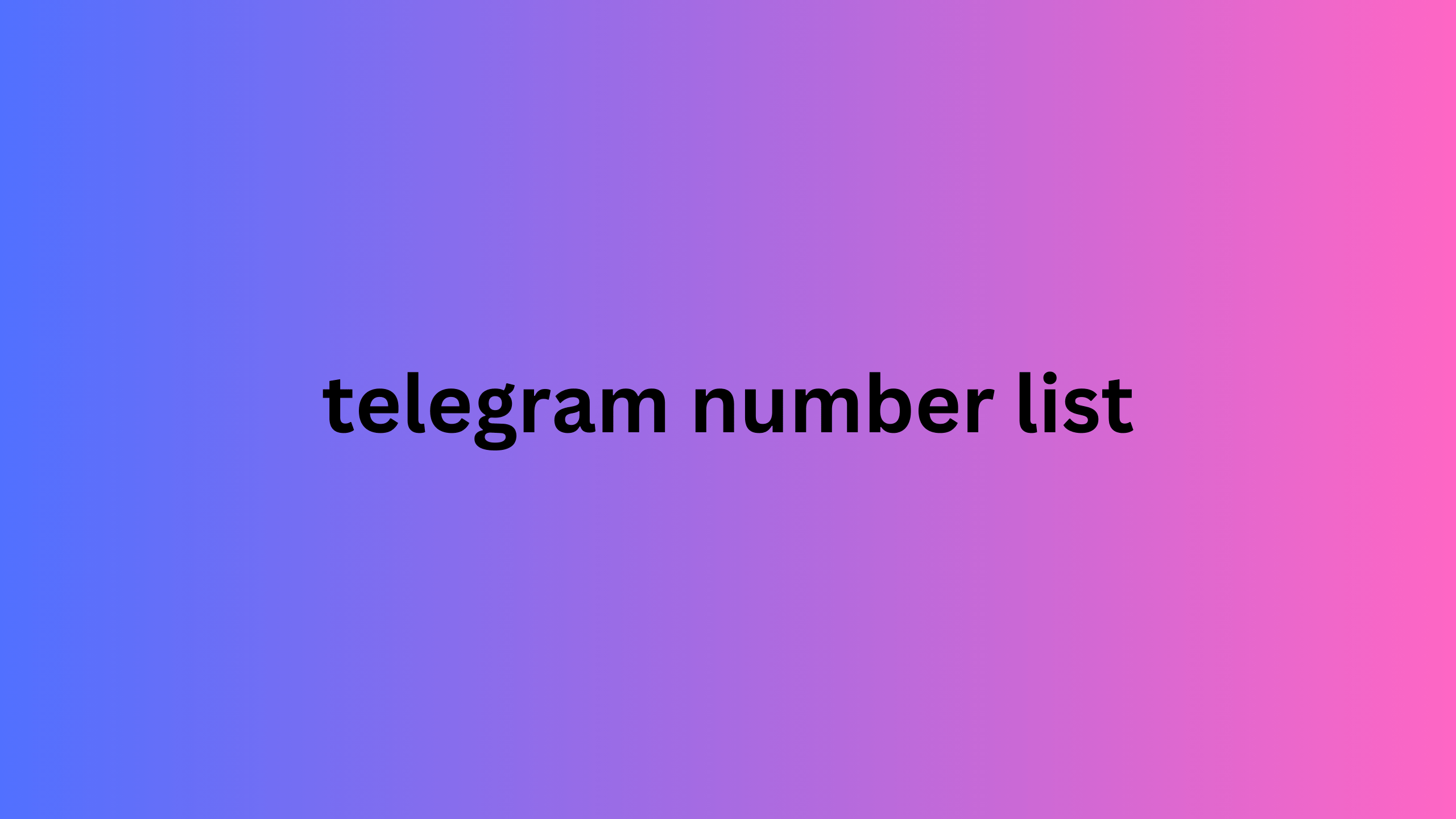 telegram number list